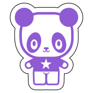 Young Star Panda Sticker (Lavender)